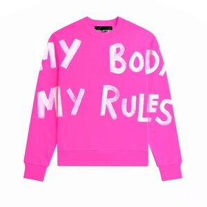 Quillattire Pink 'My Body, My Rules" Sweatshirt